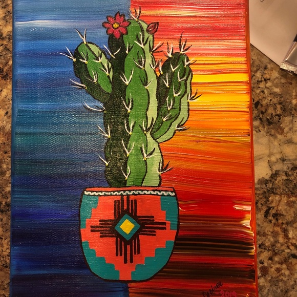Cactus painting. Acrylic. - Picture 1 of 1